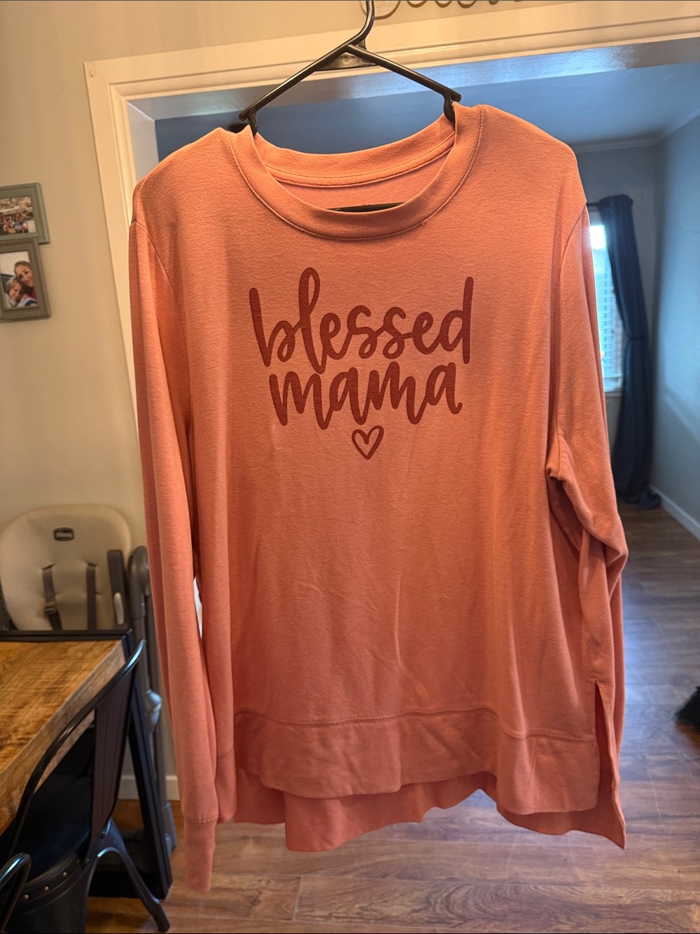 Blessed Mama Long Sleeve Tee - Dusty Rose